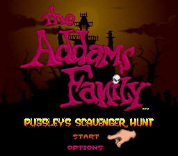 Addams Family, The - Pugsley's Scavenger Hunt (Europe) Title Screen
